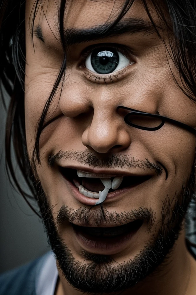 The terrifyingly modified Reddit logo 