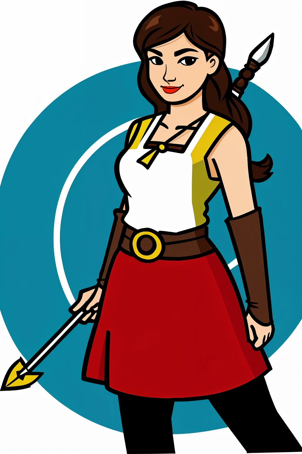 simple cartoon woman rpg archer
