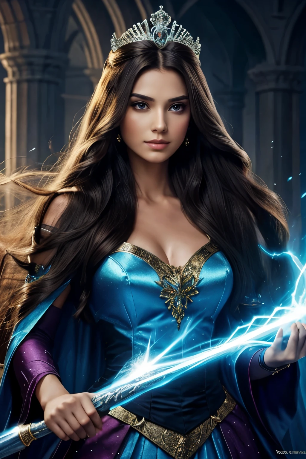 An immortal princess with long hairs and powers