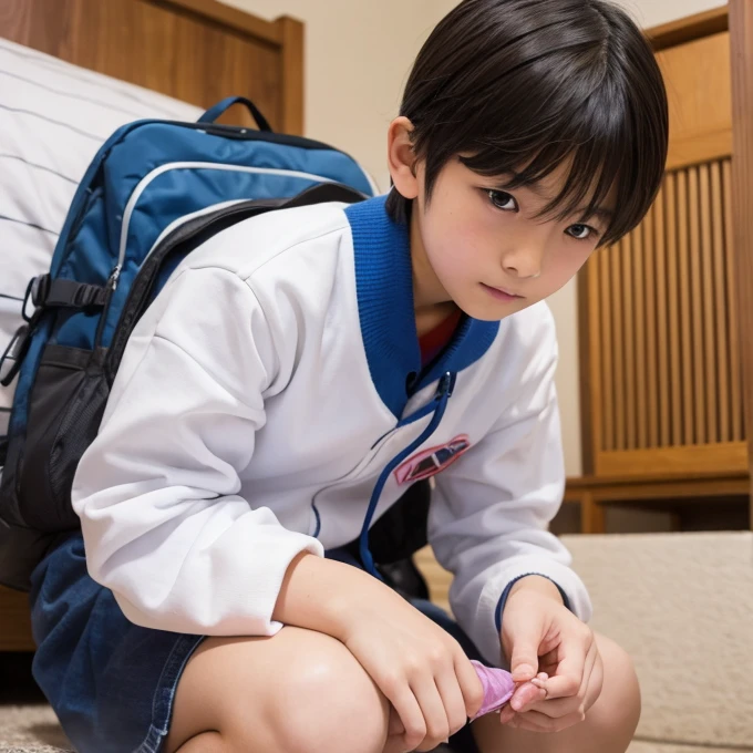 Cute Japanese boy in middle school has anal sex