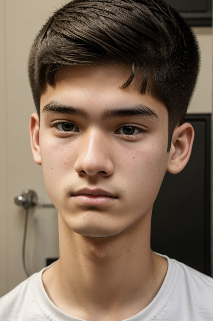 ager 15 yg face acne small eyes ugly nose haircut Edgar cut