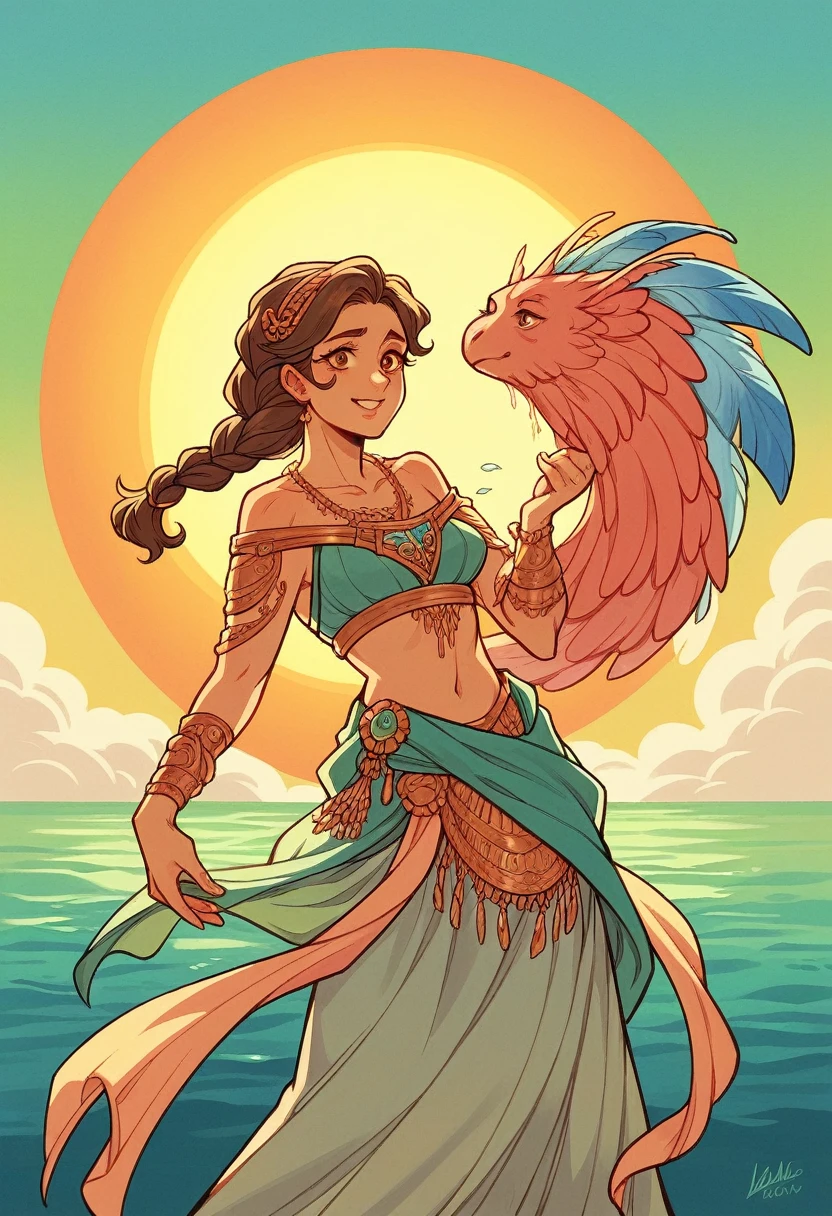 Certainly! Here's a prompt you can use:

Generate an image of a beautiful Sri Lankan girl standing by the sea at sunset, with traditional attire blending harmoniously with the natural beauty of the coastline. The scene should include the gentle waves, golden hues of the setting sun, and elements of Sri Lankan culture, creating a serene and picturesque atmosphere.