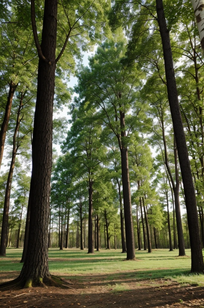 Trees springing up from the ground