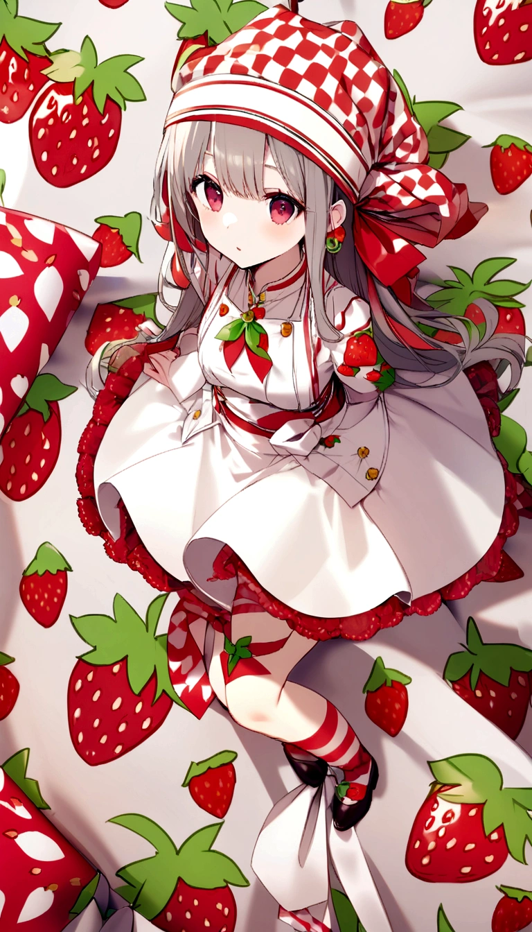 Strawberry pattern, wrapping paper, A favorite of pastry chefs
