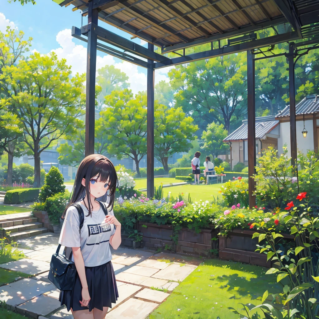 university student、garden