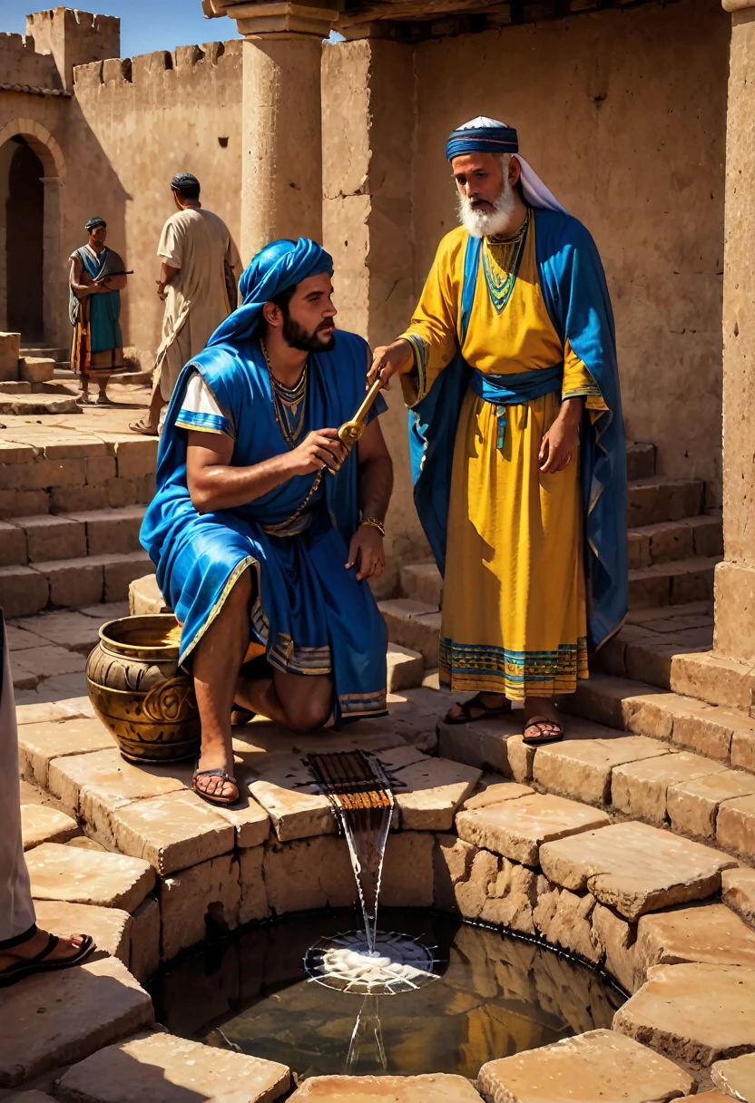 Elias Ora ao Senhor
Ao entardecer, Elijah called the people and repaired the altar of the Lord, which was in ruins.. Ele usou doze pedras, one for each tribe of the sons of Jacob, e construiu um altar em nome do Senhor. Fez um rego em volta do altar, arranjou a lenha, cut the bull into pieces and placed it on the wood. Depois, He ordered four large jars to be filled with water and poured over the burnt offering and the wood., repeating this three times, until the water flowed around the altar and filled the trench.