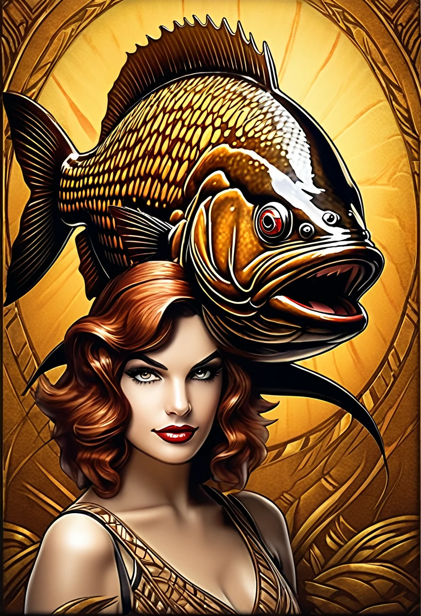 Piranha, The New Renaissance, Friend or Foe?, the rip, Cosplay, Art Deco, Fine-art photography, Farmer, Brown color --ar 1:1 --s 305 --c 38 --w 530 --q 1
