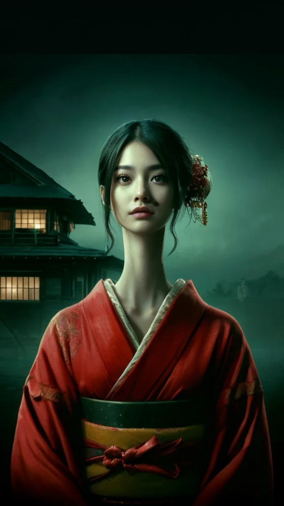 Beautiful young fair-skinned woman with a long neck