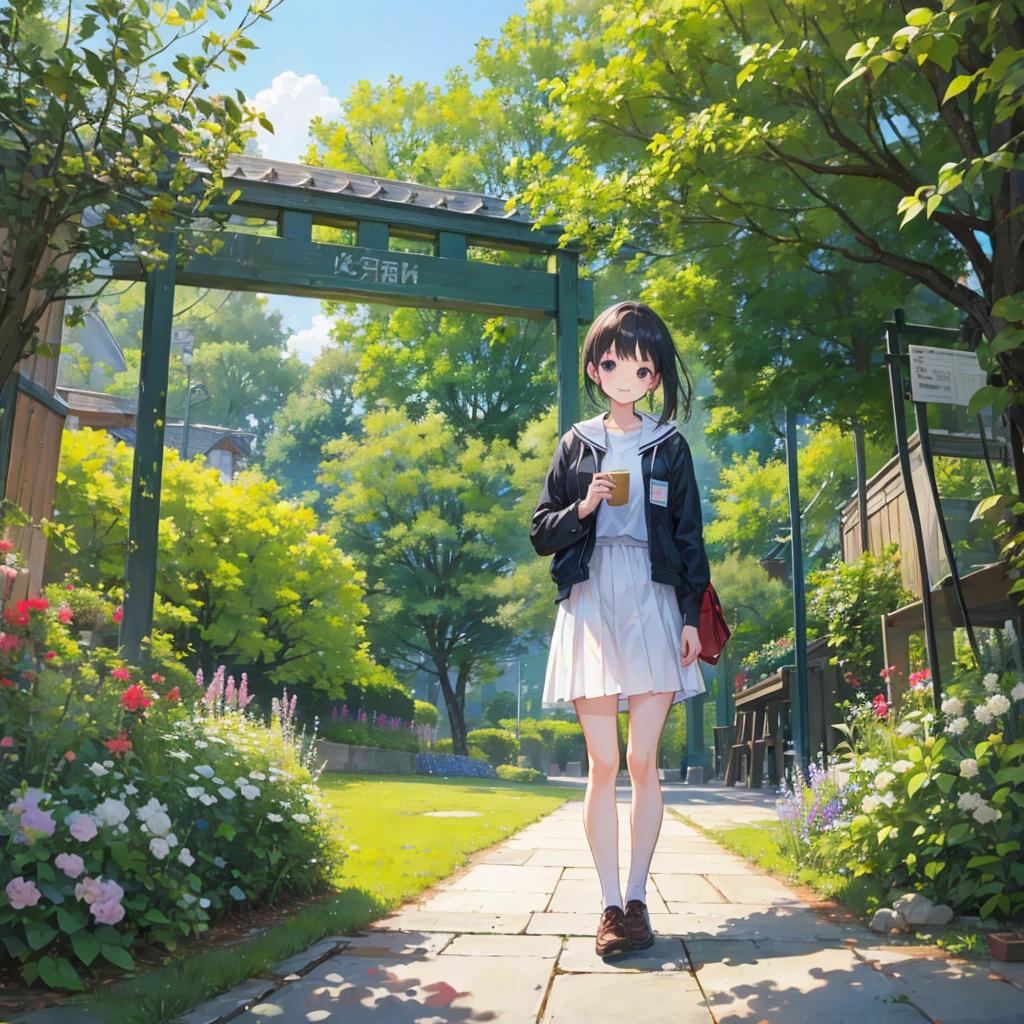 university student、garden