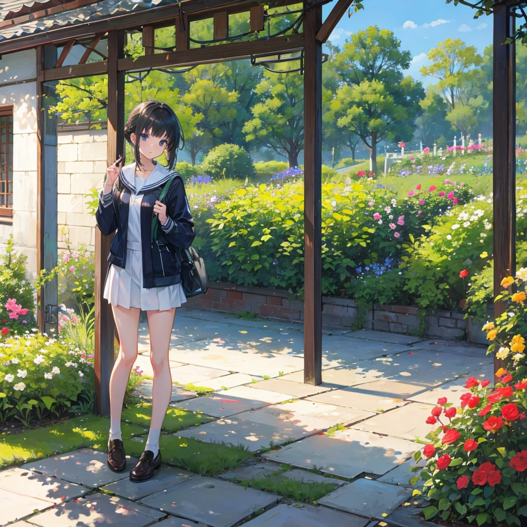 university student、garden
