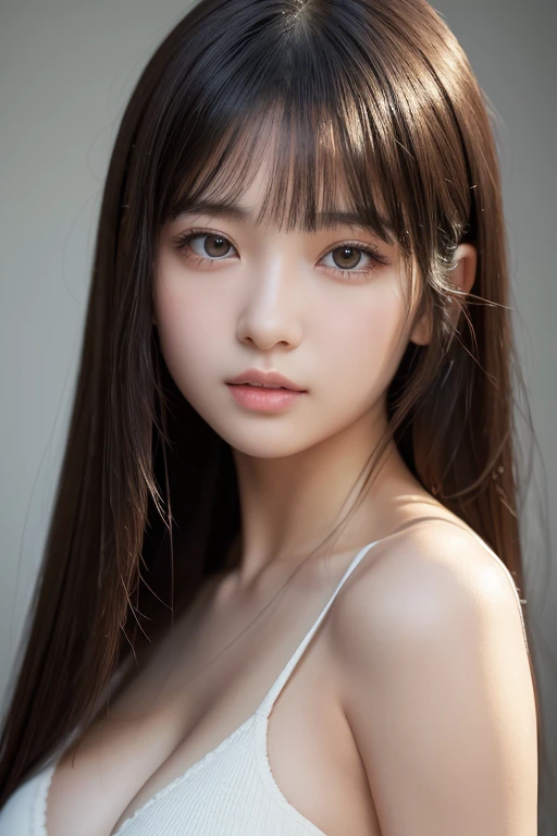 Naked girl standing in ruins、(High resolution:1.3), (16k, Photorealistic, Raw photo, Best image quality: 1.4), Japanese, (One Girl), Beautiful Face, (A vivid face), (Black-haired、Long Hair:1.3、bangs:1.2), (Black Eyes 1.3), Beautiful Hairstyles, Realistic eyes, Beautifully detailed eyes, (Realistic Skin), Beautiful skins, attractive, 超A high resolution, Surreal, High detail, Golden Ratio, Highly detailed cute girl,(20-year-old)