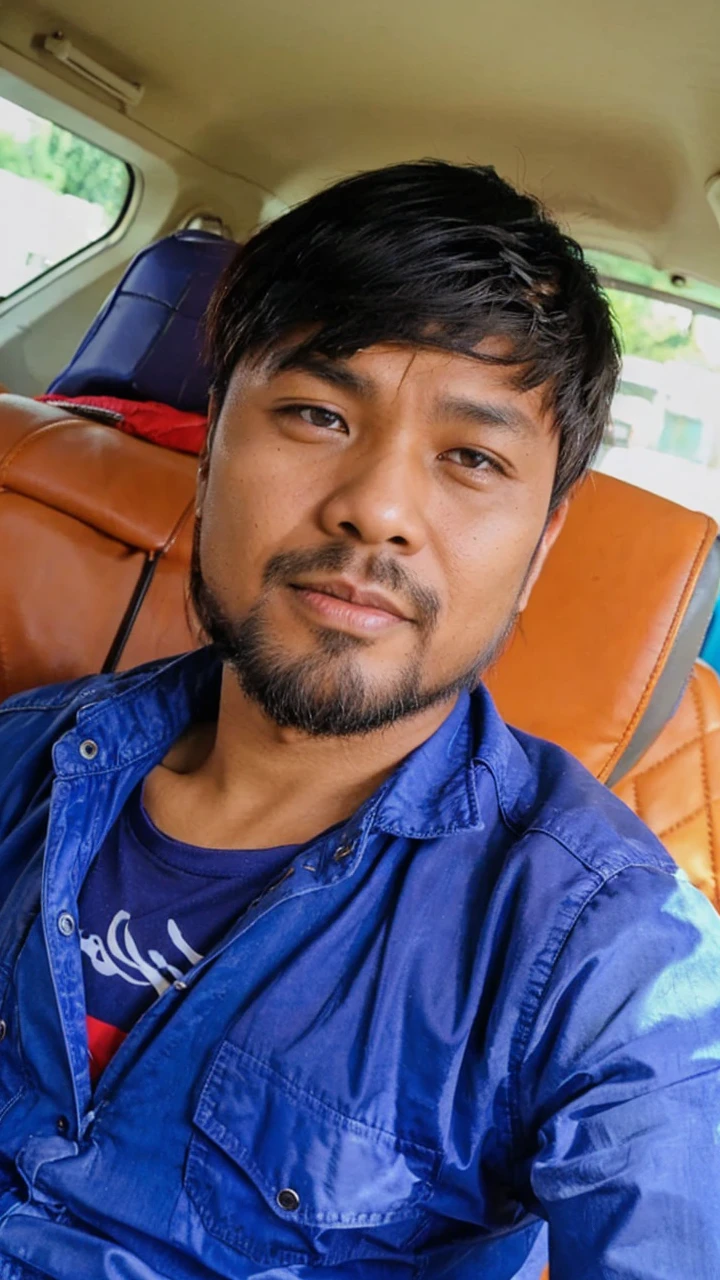 1man, indonesian, spike hair, 40 years old, skiny, leather jacket, tight jeans, punk, pierching in the ear