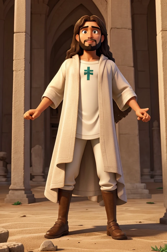 Jesus Cristo sentado nums pedra