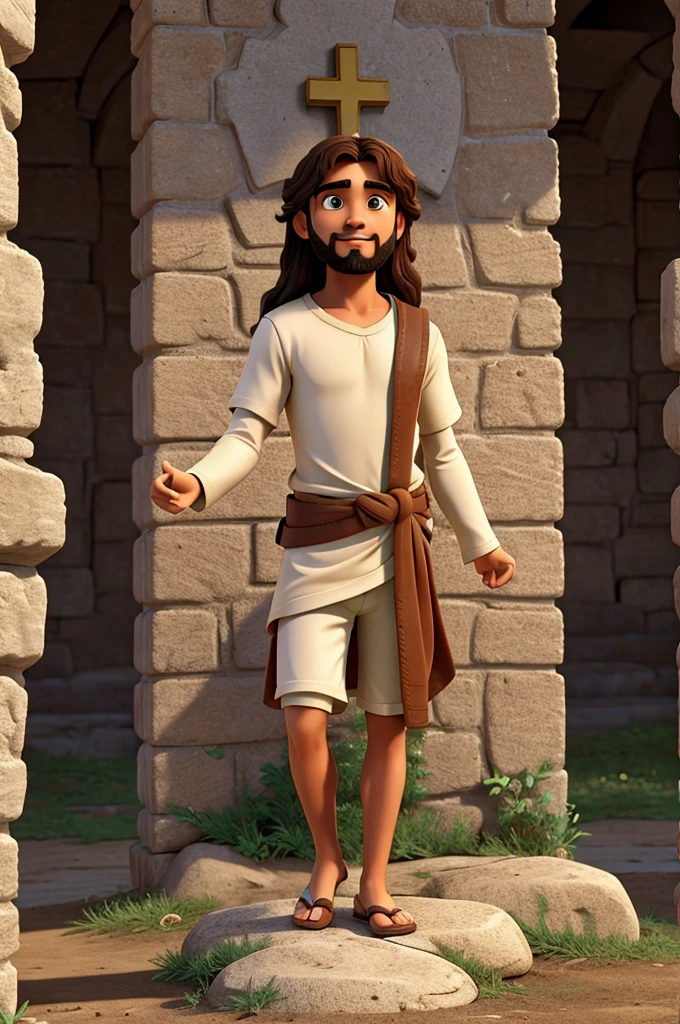 Jesus Cristo sentado nums pedra