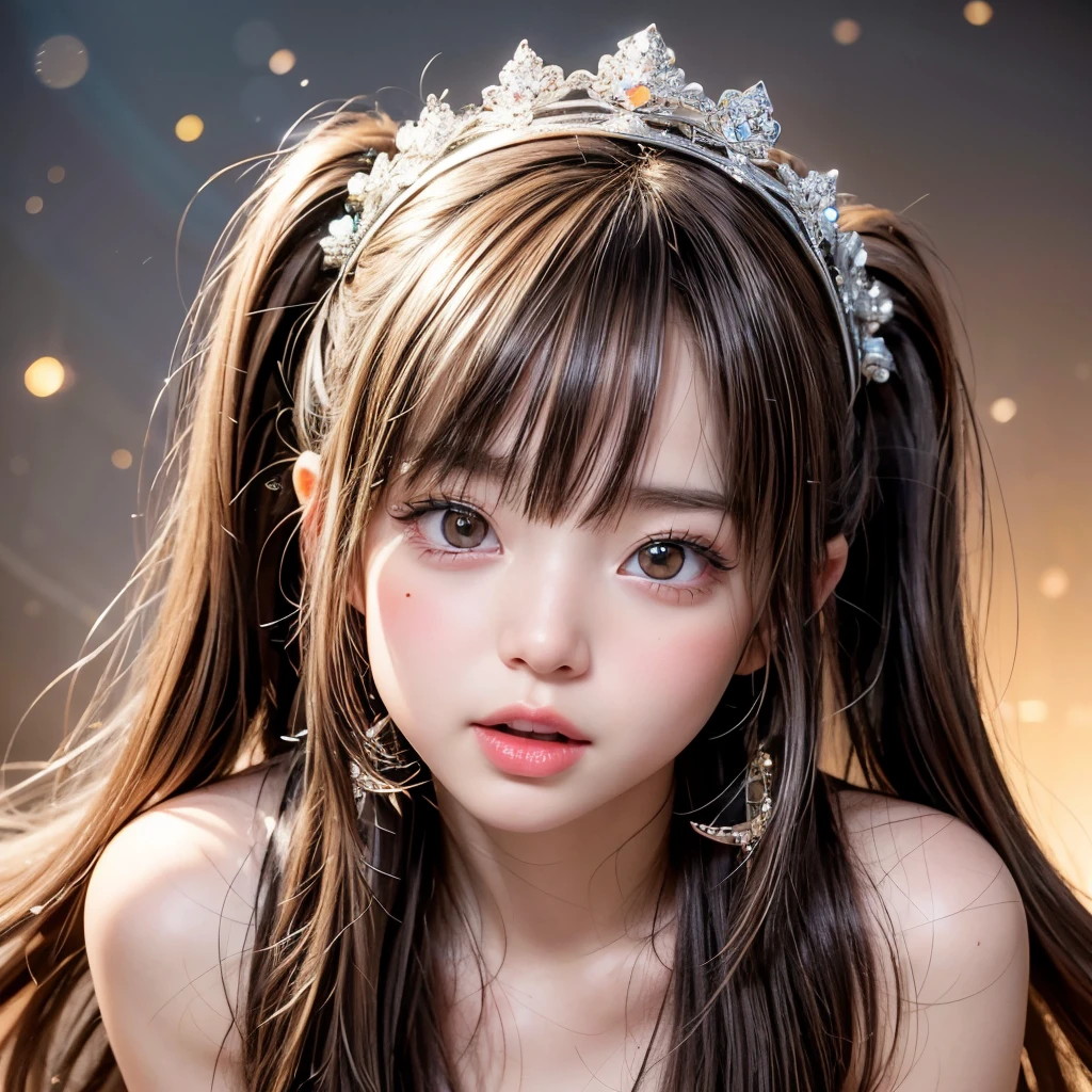 NSFW, 8k, High-level, absurd, masterpiece, best quality, primitive, very detailed CG, very detailed wallpaper, perfect lighting, Extremely detailed (((The personifying " Ifrit " as a Little Girl))), MysticSight, Tyndall effect, Tyndall scattering, Studio gray background with (many Dazzling RainbowColor particles BokeH:1.28), (RoundlyButts, ThighGap), (Exposed:0.4), (Assfocus with looking ahead), BREAK (NOGIZAKA face variations) Extremely Detailed very KAWAII face variations, perfect ???????, Childish, captivating gaze, elaborate detailed Eyes with (sparkling highlights:1.28), long eyelashes、Glossy RED Lips with beautiful details, Coquettish tongue, Rosy cheeks, Radiant PearlSkin with clear transparency . { (Dynamic LifeLike expressions:1.4) | :d) }, (large eyes:-1) .