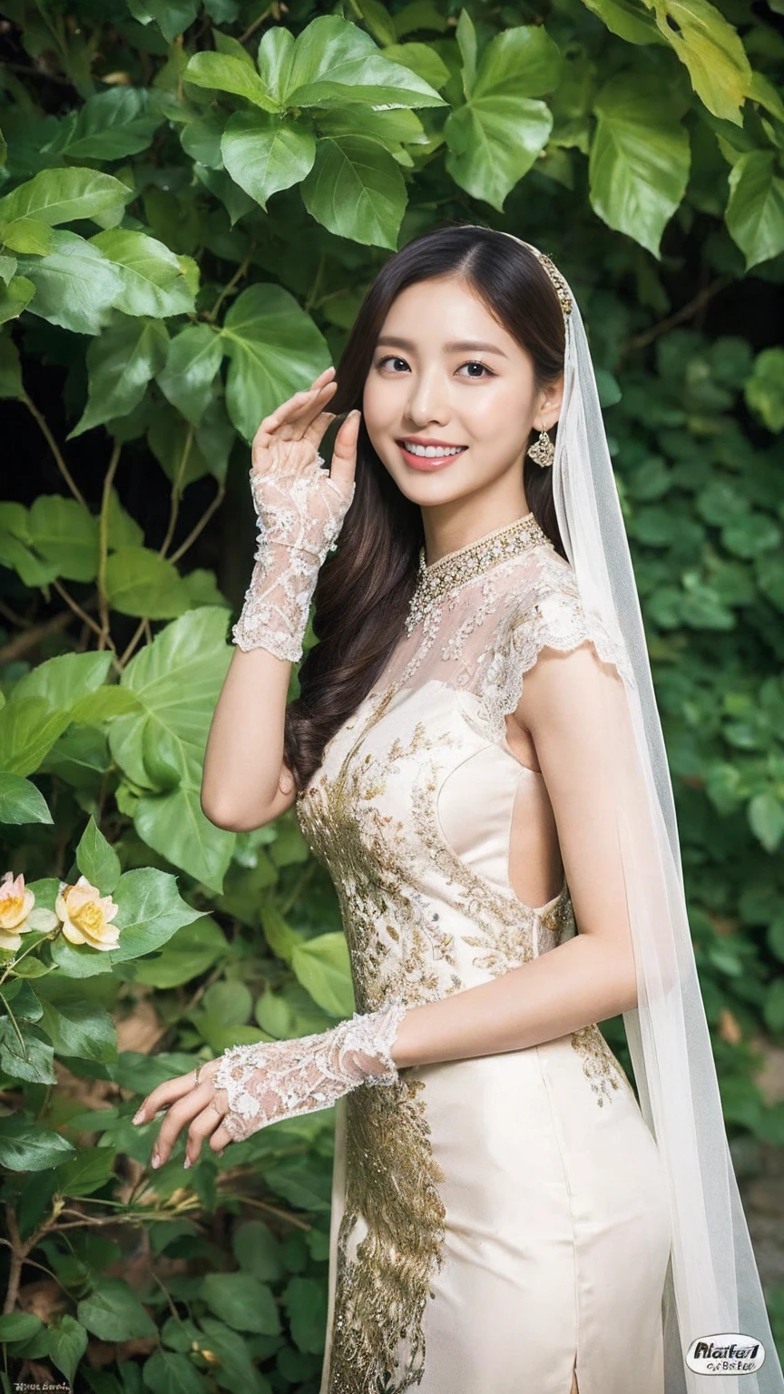 (Highest quality,4K,8k,High resolution,masterpiece:1.2),Super detailed,(Realistic,photoRealistic,photo-Realistic:1.37),A beauty naked Javanese woman bridal with Hijab on the wedding decoration, Beautiful big breasts show areola erect nipples details, Showing details of thick pubic hair and erect open vulva vagina, Vibrant colors, Dark skin,exotic,feminine,peaceful,elegant,,Indonesian traditional clothing:Batik,Decorations:Gold Jewelry,Breathtaking views,Bridal Veil,Hijab,A radiant smile,Captivating eyes,Bridal,Flowing black hair,Serene atmosphere,Tropical flower scent,The sound of sparrows chirping,Sunburned skin,Henna Tattoo,Delicate lace gloves,Moving music,Aromatic tea,Lush greenery,brightly colored butterflies々,Aether Veil,Quiet river,Marble Bridge,Sparkling river water,Sparkling starry sky,Speckled sunlight,Soft golden glow,Subtle reflection,Lush green rice fields,Bold red and gold fabric,Lotus flower blooms,Wooden beams,Architectural details,Quiet water ripples,Whispering Wind,Playful birdsong,Romantic atmosphere,Red rose petals,Gentle Movement,Calm background,Traditional dance inspiration,Harmonious color mixing,Subtle highlights,Shadow depth,Rainbow light,Texture contrast,Perfect brushwork,Meticulous attention to detail,elegant pose,Exquisite hand gestures,elegant curves,Delicate lace pattern,A fantastic atmosphere,Great gemstone tone,Expressive eyes,green々Leaf,Vivid reflection,secluded paradise,feminine charm,Rustling of leaves,Hall々and structure,peaceful serenity,elegantステップ,Fluid composition,Whisper.