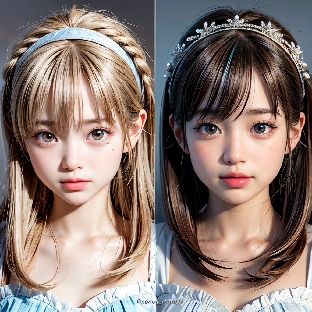 NSFW, 8k, High-level, absurd, masterpiece, best quality, primitive, very detailed CG, very detailed wallpaper, perfect lighting, Extremely detailed (((The personifying " Woodpecker " as a Little Girl))), MysticSight, Tyndall effect, Tyndall scattering, Studio gray background with (many Dazzling RainbowColor particles BokeH:1.28), (RoundlyButts, ThighGap), (Exposed:0.4), (Assfocus with looking ahead), BREAK (NOGIZAKA face variations) Extremely Detailed very KAWAII face variations, perfect anatomy, Childish, captivating gaze, elaborate detailed Eyes with (sparkling highlights:1.28), long eyelashes、Glossy RED Lips with beautiful details, Coquettish tongue, Rosy cheeks, Radiant PearlSkin with clear transparency . { (Dynamic LifeLike expressions:1.4) | :d) }, (large eyes:-1) .