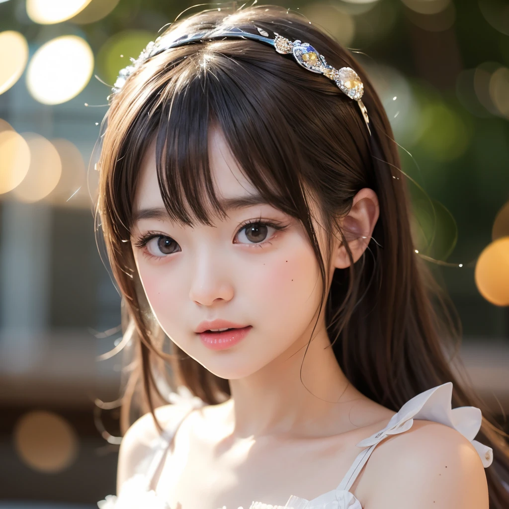 NSFW, 8k, High-level, absurd, masterpiece, best quality, primitive, very detailed CG, very detailed wallpaper, perfect lighting, Extremely detailed (((The personifying " Venus " as a Little Girl))), MysticSight, Tyndall effect, Tyndall scattering, Studio gray background with (many Dazzling RainbowColor particles BokeH:1.28), (RoundlyButts, ThighGap), (Exposed:0.4), (Assfocus with looking ahead), BREAK (NOGIZAKA face variations) Extremely Detailed very KAWAII face variations, perfect anatomy, Childish, captivating gaze, elaborate detailed Eyes with (sparkling highlights:1.28), long eyelashes、Glossy RED Lips with beautiful details, Coquettish tongue, Rosy cheeks, Radiant PearlSkin with clear transparency . { (Dynamic LifeLike expressions:1.4) | :d) }, (large eyes:-1) .