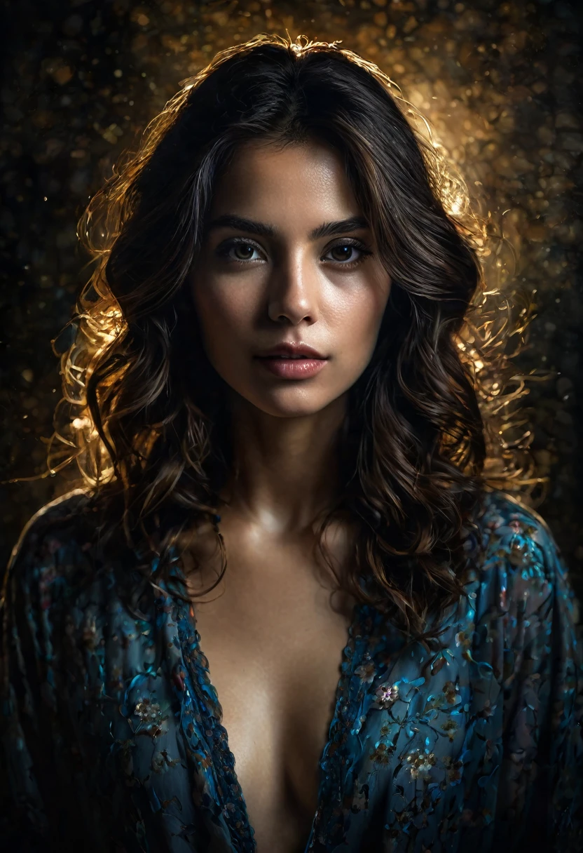 medium shot photo of a mix of (witch:0.8) and (magical girl:0.5) (sks woman:0.99), nice cleavage, intricate magical+ city, evening, dark, atmospheric, mist, best quality masterpiece, photorealistic, detailed, 8k, HDR, shallow depth of field, broad light, high contrast, backlighting, bloom, light sparkles, chromatic aberration, sharp focus, RAW color photo,<lora:personv10:1.3><lora:epiNoiseoffset_v2Pynoise:1.0>