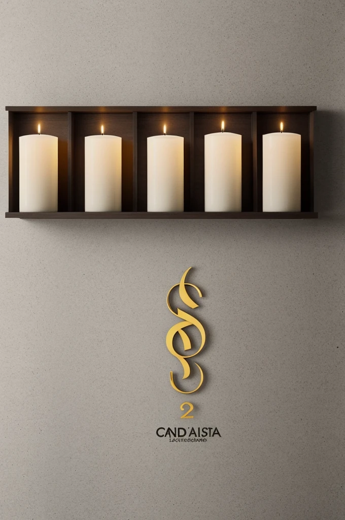 Logotipo de marca de velas, candere minimalista