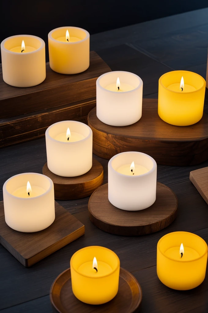 Logotipo de marca de velas, candere minimalista