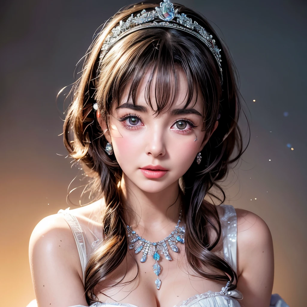 NSFW, 8k, High-level, absurd, masterpiece, best quality, primitive, very detailed CG, very detailed wallpaper, perfect lighting, Extremely detailed (((The personifying " Elizabeth Taylor " as a Girl))), MysticSight, Tyndall effect, Tyndall scattering, Studio gray background with (many Dazzling RainbowColor particles BokeH:1.28), (RoundlyButts, ThighGap), (Exposed:0.4), (Assfocus with looking ahead), BREAK (NOGIZAKA face variations) Extremely Detailed very KAWAII face variations, perfect anatomy, Childish, captivating gaze, elaborate detailed Eyes with (sparkling highlights:1.28), long eyelashes、Glossy RED Lips with beautiful details, Coquettish tongue, Rosy cheeks, Radiant PearlSkin with clear transparency . { (Dynamic LifeLike expressions:1.4) | :d) }, (large eyes:-1) .