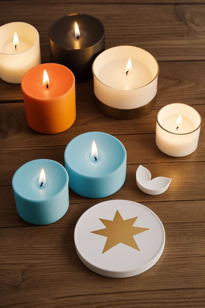 Logotipo de marca de velas, candere, minimalista, logooo