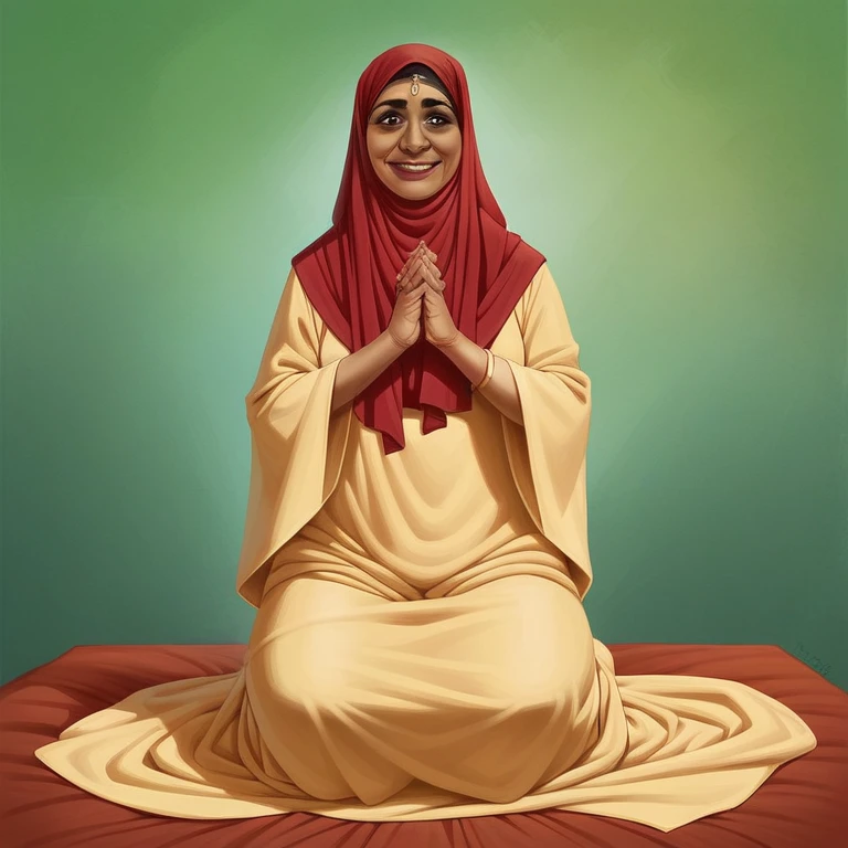 full body of an indonesian muslim woman, pashmina jilbab, syar'i jilbab, muslim dress, namaste hand, pray, beautiful muslim woman, beautiful pashmina hijab, woman with muslim dress, indonesian muslim with namaste hand, beautiful namaste hand, realistic, hyper realistic indonesian woman with namaste hand