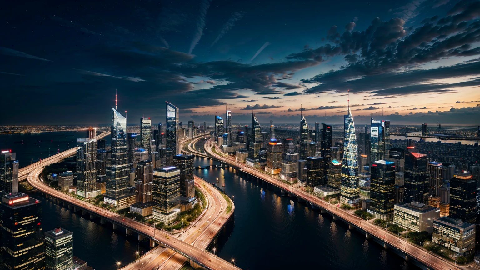 city buildings, skyscrapers, heavy traffic, asphalt road, (ultra-high definition, hyper-realistic, highly detailed, high quality, sharp focus, professional lighting, vivid colors, intricate details)