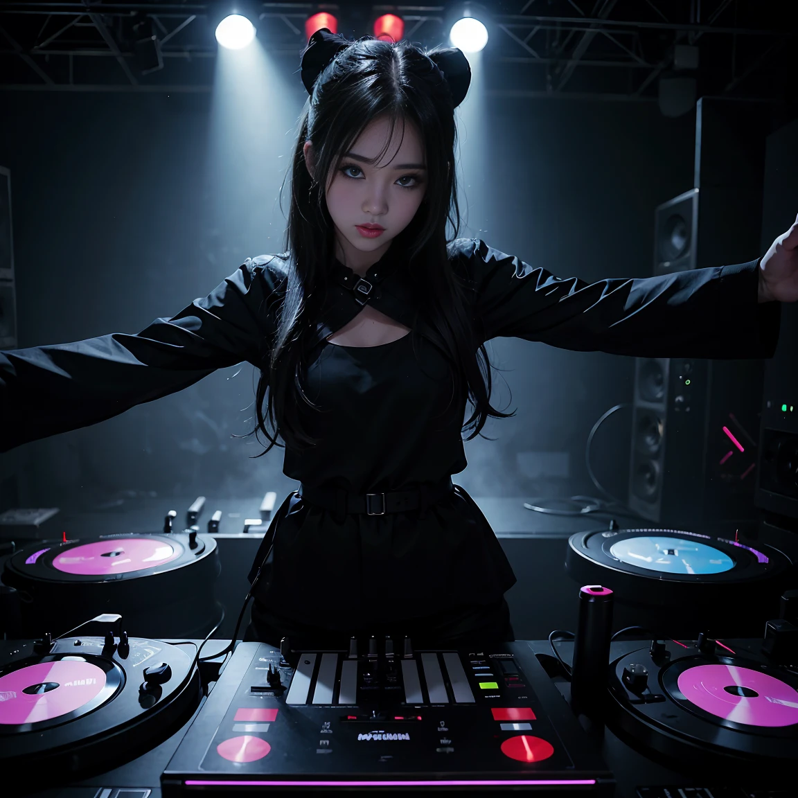 techno music, house music, dancing girls, DJ girl
