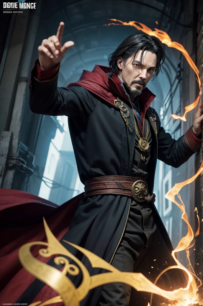 doctor strange da marvel negro voando sobre a favela