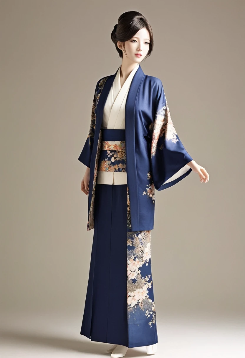 Simple mannequin,Clothes that combine a suit and a kimono,whole body
