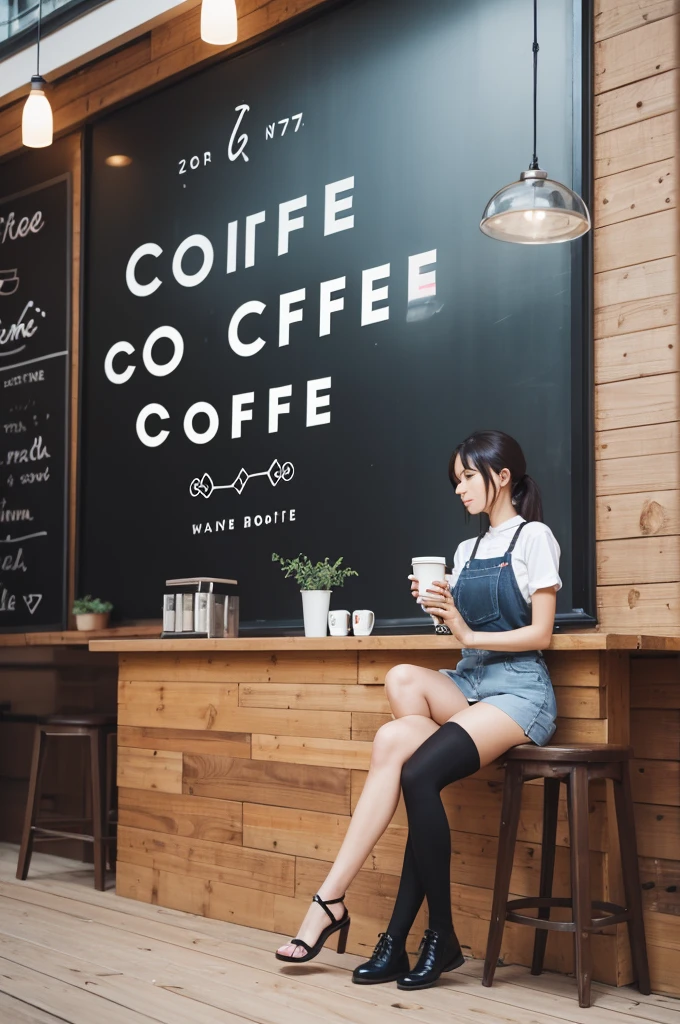 Create a logo for a coffee shop with the name café 17