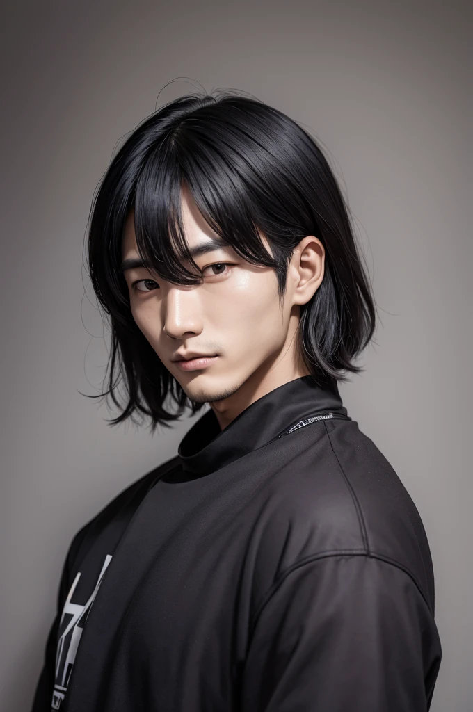 Homem Coreano com cabelo preto