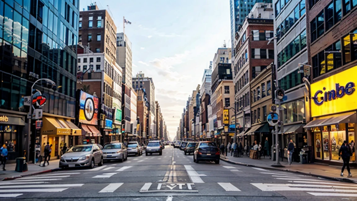 city street in New York City