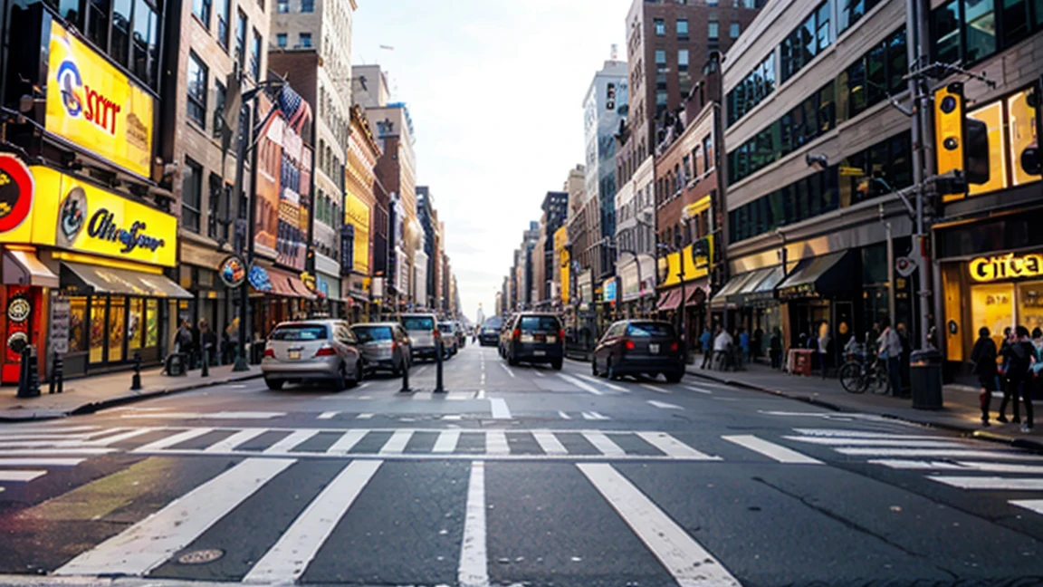 city street in New York City