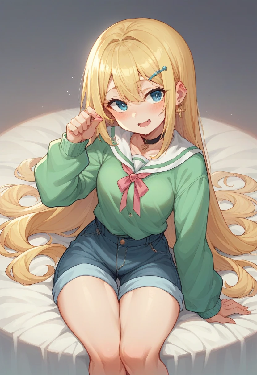 Soviet {}, fur hat, blonde long hair, sailor uniform