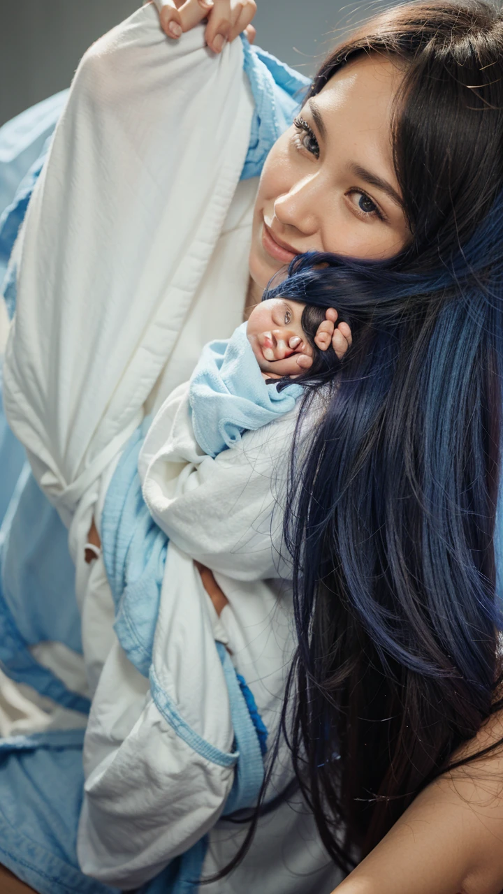 Make bluer background
Happy family face