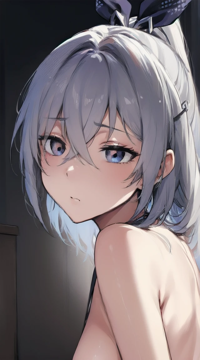 1girl,silver hair
BREAK ((nude  :1))
BREAK ((blank eyes:1.7))
BREAK indoors,
BREAK looking at viewer, 
BREAK (masterpiece:1.2), best quality, high resolution, unity 8k wallpaper, (illustration:0.8), (beautiful detailed eyes:1.6), extremely detailed face, perfect lighting, extremely detailed CG, (perfect hands, perfect anatomy),