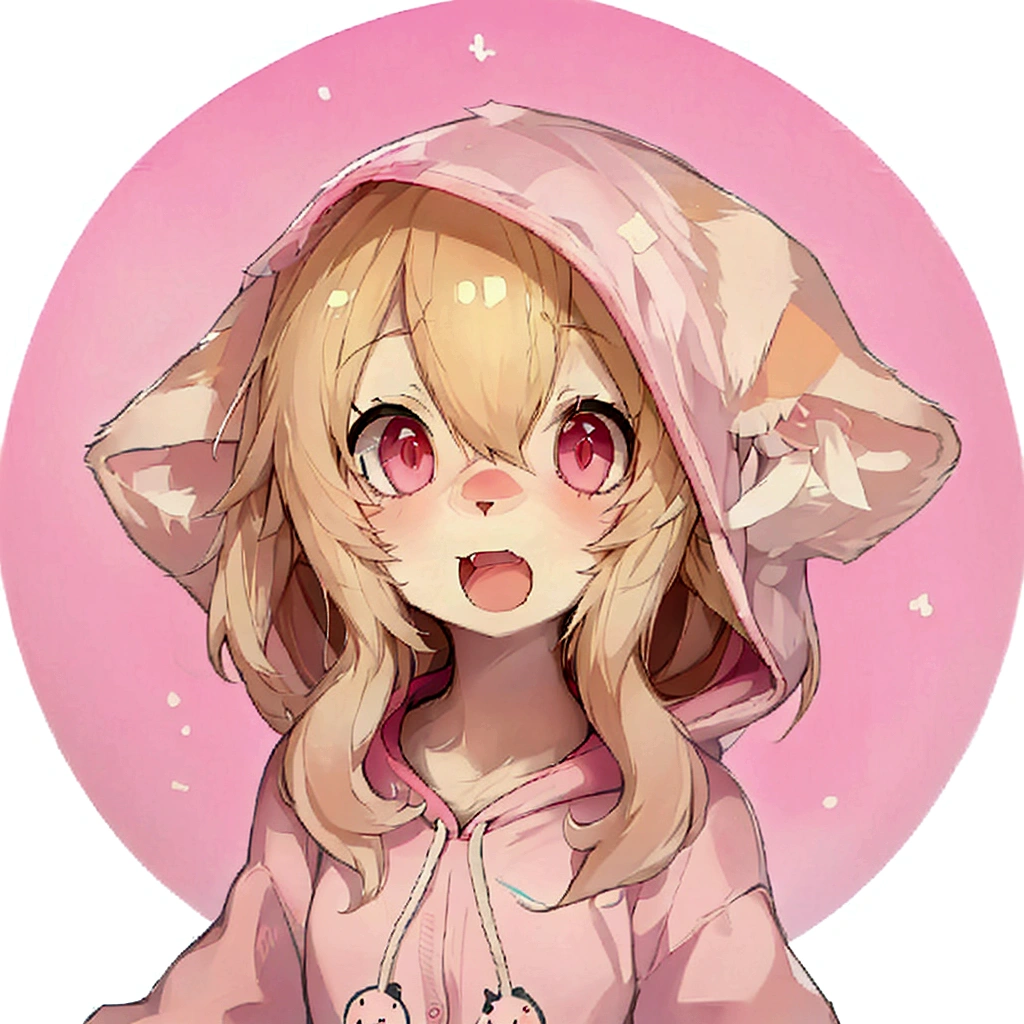 Cartoon girl in a pink hoodie and a pink hoodie, umaru-chan, , pretty girl, Little ta Girl, Cute anime style, Cute anime cat girl, pretty girlのアニメビジュアル, Lori, Cute anime face, Cute Anime Girl, Cute anime manga style, shirabii, extremely Cute Anime Girl face