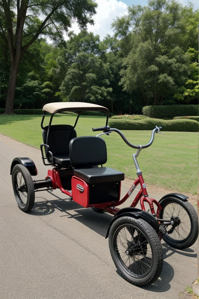 Picture of tricycle which runs by itself
