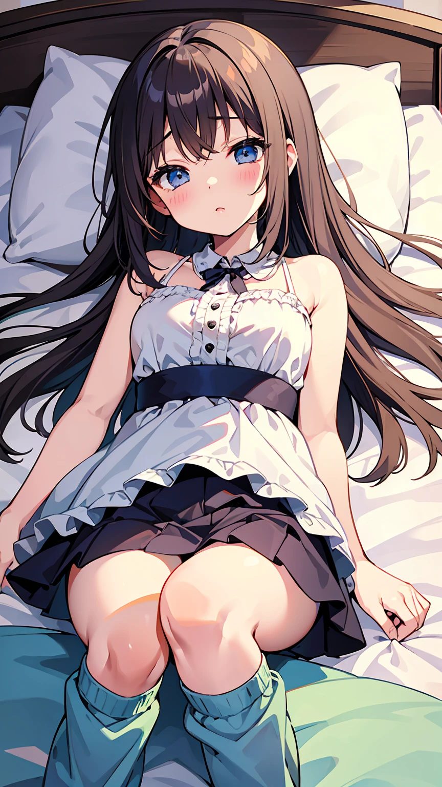 Young girl、younger sister、Deep sleep、On the bed、A man's hand is touching her crotch、Twin tails、One Woman、Low Angle、Proud face、panties、good、panties丸見え、Sleeping with legs spread、Beautiful woman、Acme Face、Best image quality、High resolution、masterpiece、super high quality、Thick pubic hair、Screaming orgasm face、panties、Big Ass、Blushing、4K quality、Blushing、Heavy breathing、Cowboy Shot、Cowboy Shot、{Highest quality}, {so beautiful}, {Very detailed}, {Best illustrations}, Usage notes,
