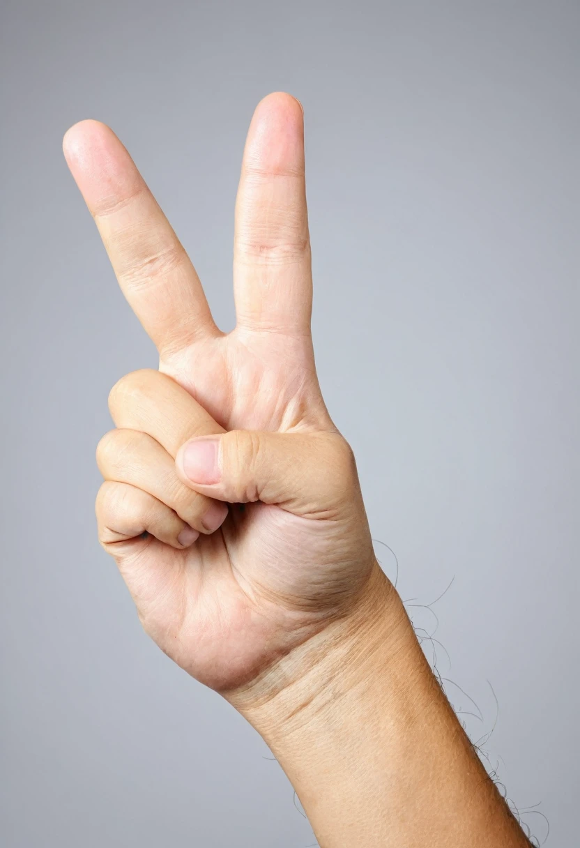 shaka handsign, isolated on white background