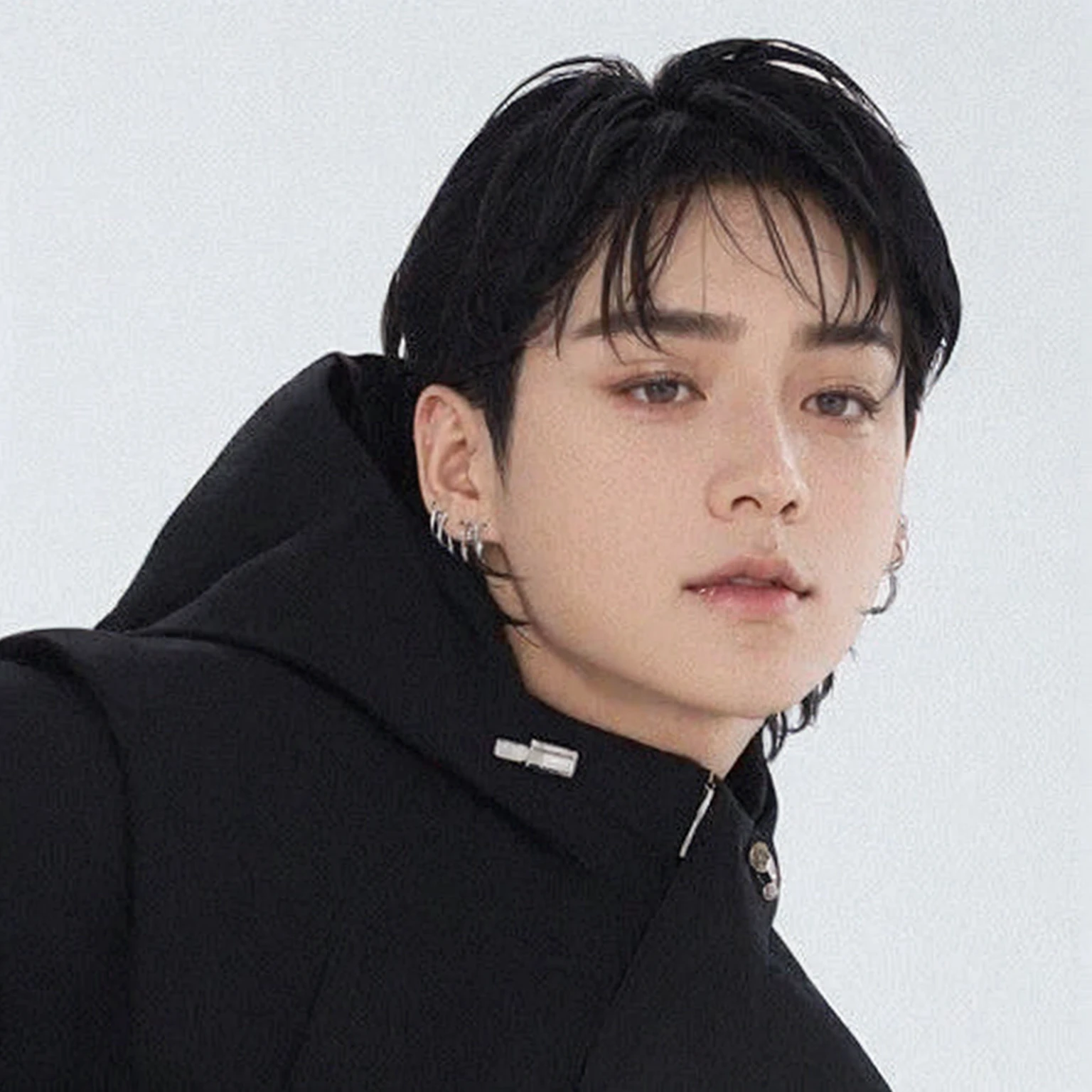 Afraed image of a young man with a black jacket, jung jaehyun, hyung tae, taejune kim, jimin, sakimichan, park jimin, kim doyoung, cai xukun, sun yunjoo, jungkook, yan, shin jeongho, ji-min, official photo, magazine photo, kousuke oono, bts jungkook, bts, jeon jungkook, kpop boy, korean face jungkook bts jungkook, korean male face