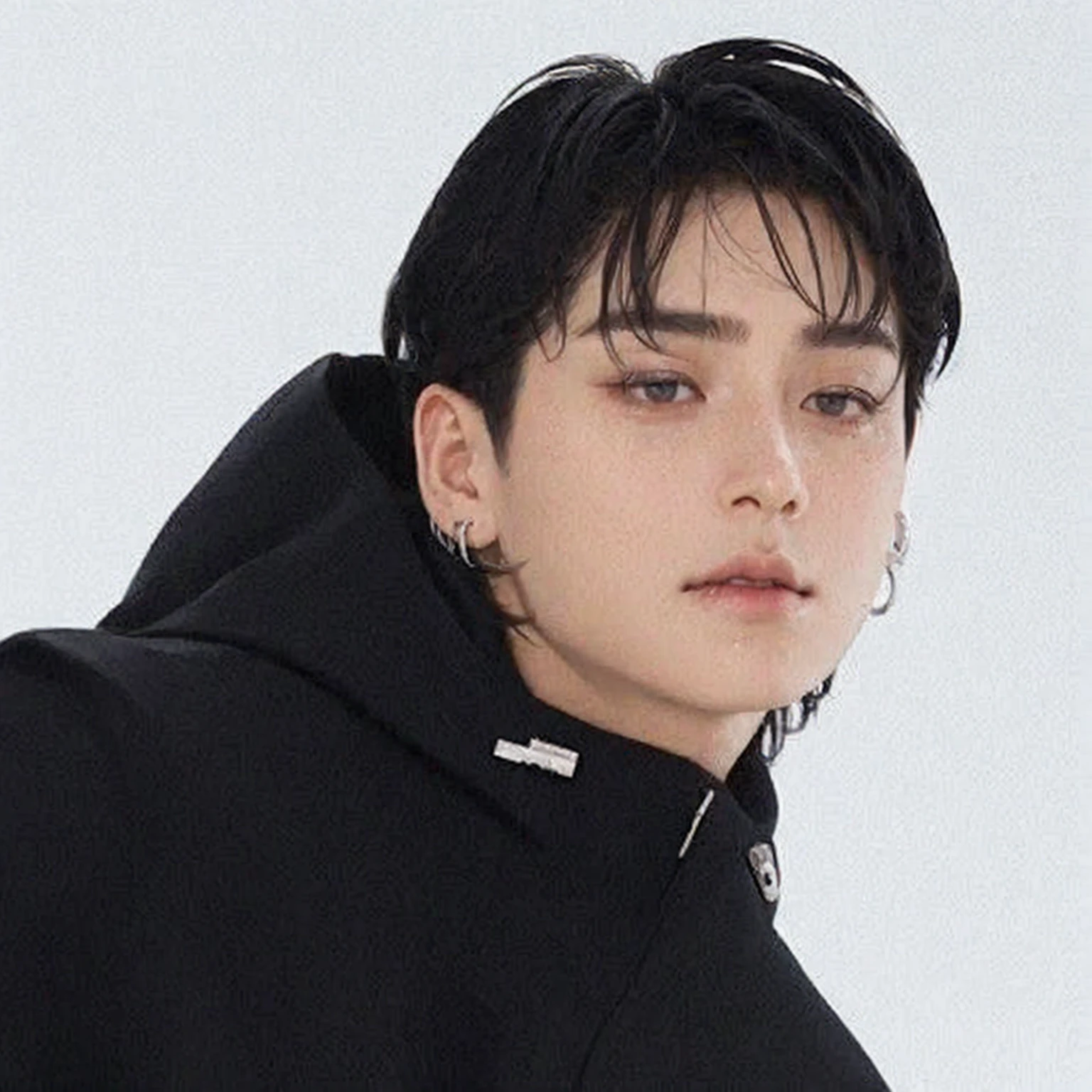 Afraed image of a young man with a black jacket, jung jaehyun, hyung tae, taejune kim, jimin, sakimichan, park jimin, kim douyoung, cai xukun, sun yunjoo, jungkook, yan, shin jeongho, ji-min, official photo, magazine photo, kousuke cono, bts jungkook, bts, jeon jungkook, kpop boy, korean face jungkook bts jungkook, korean male face