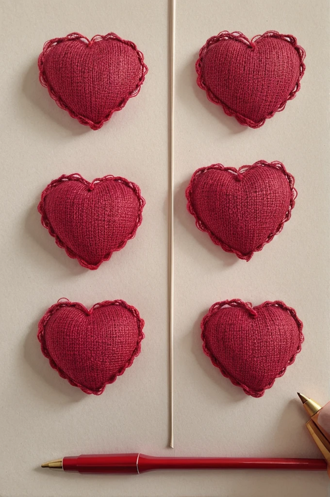 Corazones dibujados