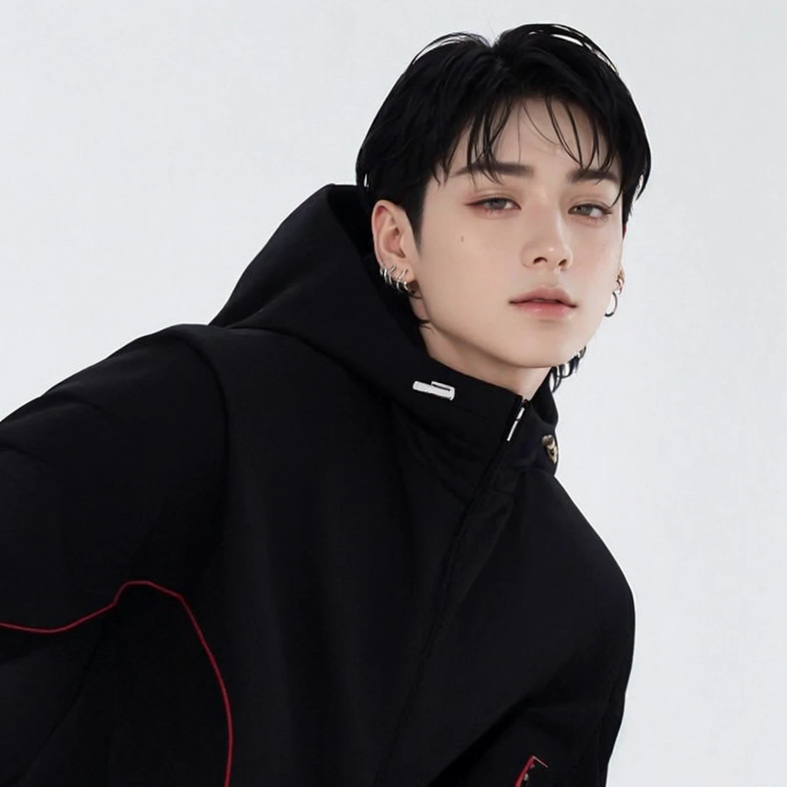 Afraed image of a young man with a black jacket, jung jaehyun, hyung tae, taejune kim, jimin, sakimichan, park jimin, kim douyoung, cai xukun, sun yunjoo, jungkook, yan, shin jeongho, ji-min, official photo, magazine photo, kousuke cono, bts jungkook, bts, jeon jungkook, kpop boy, korean face jungkook bts jungkook, korean male face