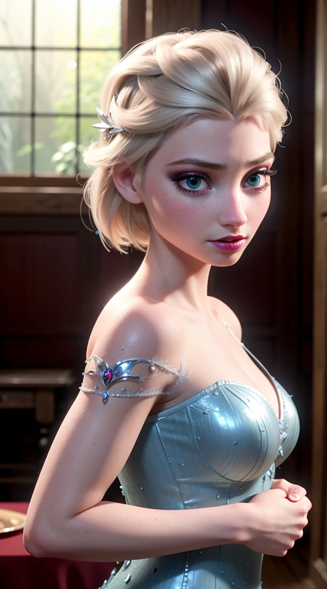 realistic, 1girl, detailed face, beautiful eyes, beautiful lips, long eyelashes, elsa inspired, castle, pentyhose, sexy pose, elegant, fantasy, intricate details, photorealistic, 8K, extremely detailed, (best quality:1.2), (realistic:1.37), cinematic lighting, dramatic lighting, vibrant colors, fantasy art, digital painting