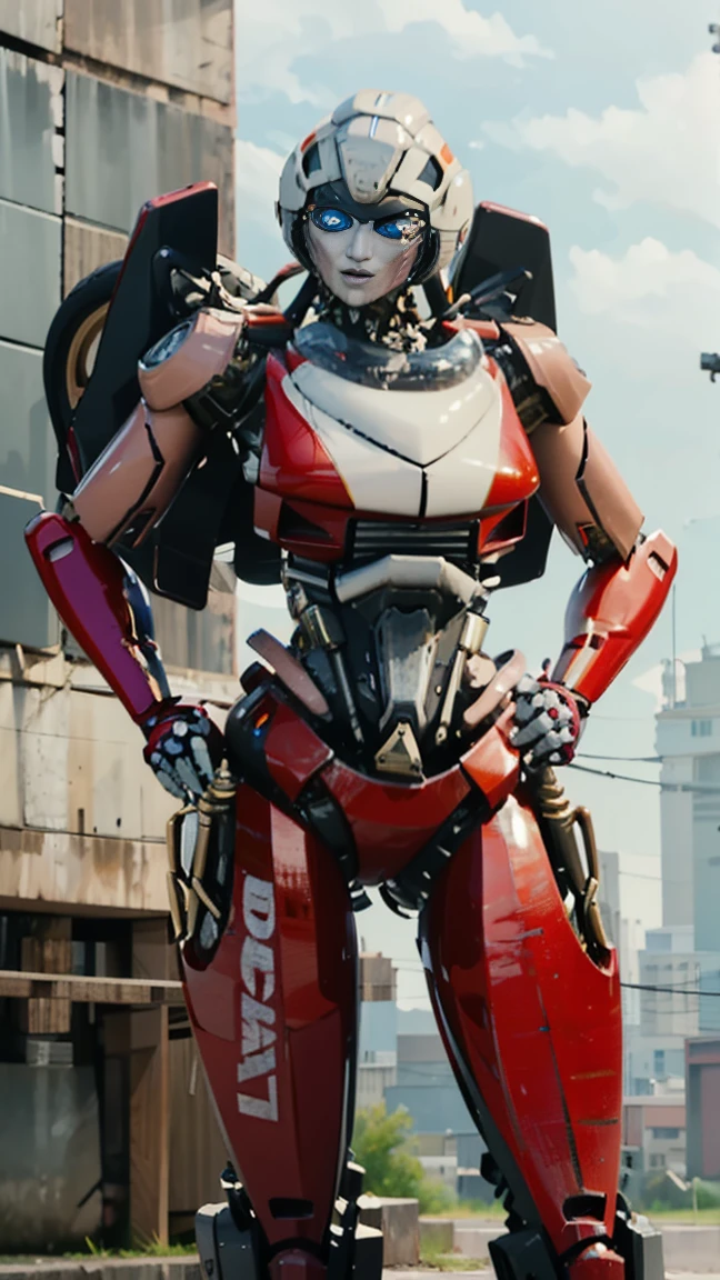 ROTB_Arcee, 1 chica, pechos grandes, innie pussy, sonrisa, robot, mecha, (ojos brillantes:1.2), Caderas anchas, ombligo, muslos gruesos, pose T , modelado 3d, voluptuosa, primer plano, enfoque frontal, retrato, de frente 1:2, mirando al observador frontal, modelado 3d , 3d , blender Cuerpo completo hole body highly detailed, highly detailed figure, female full body, female body, humanoid woman, female full-skin figure, realistic body structure, woman body, female human torso, perfect human female specimen, human female, detailed body structure