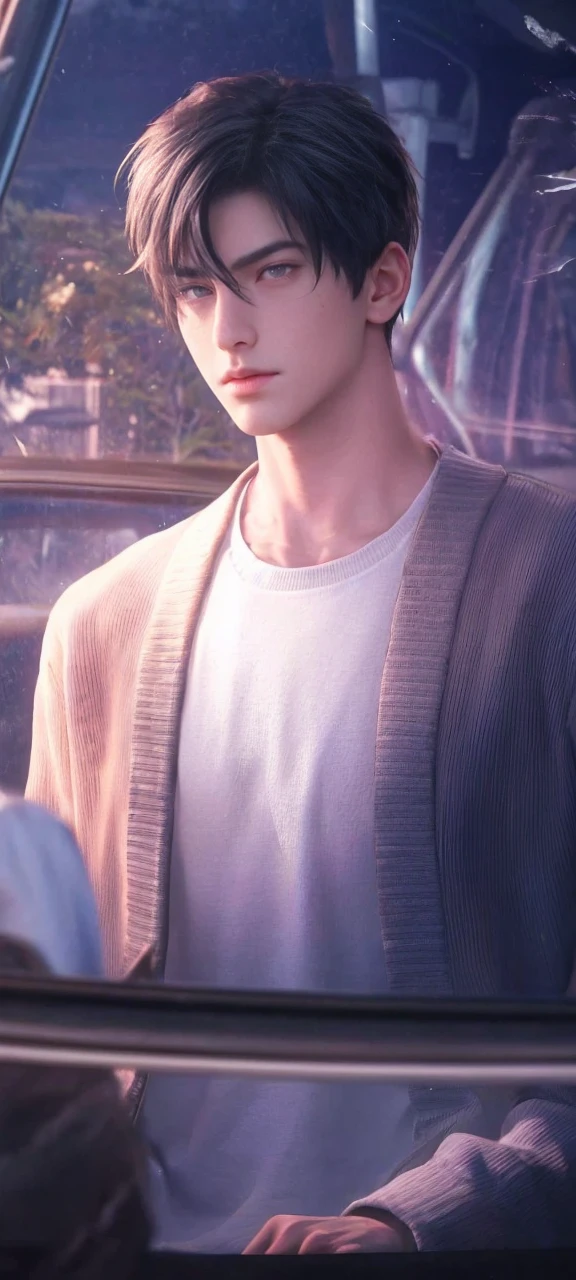 masterpiece, 1boy, handsome, black hair, undercut hair, perfect face, detailed eyes and face, black eyes, clean shaved, muscular, capturing a rural atmosphere, dynamic lighting, unreal engine 5, cat ears